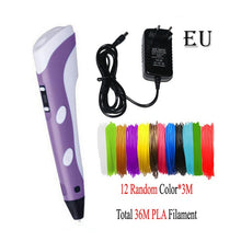Load image into Gallery viewer, Dikale 3D Printing Pen 12V 3D Pen Pencil 3D Drawing Pen Stift PLA Filament For Kid Child Education Hobbies Toys Birthday Gifts